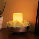 3x5 Flat Top Pillar Ivory Wax Flameless Candle with Timer (2 Pack)