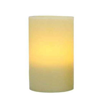 3x6 Flat Top Pillar Ivory Wax Flameless Candle with Timer (2 Pack)