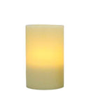 4x6 Flat Top Pillar Ivory Wax Flameless Candle with Timer (2 Pack)