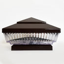 Pyramid Plastic 5x5 Solar Cap Light - Espresso or Hammered Brown for 4-1/2 to 5" Post