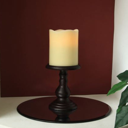 4x5 Melted Wax Pillar Ivory Flameless Candle with Timer (2 Pack)