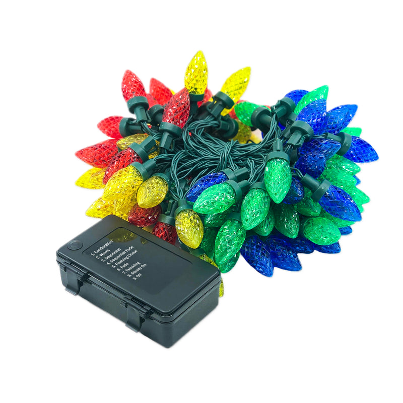 100 LED C7 Battery-Powered String Lights