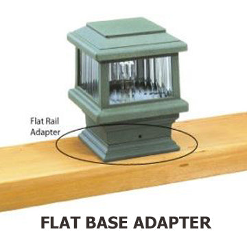 Flat Mount Base Adapter for 4x4 Aurora Deck Lights