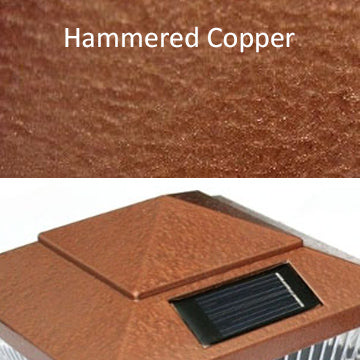 Pyramid Plastic 4x4 Solar Post Cap - Copper for 3.5" Wood Post (Set of 2)