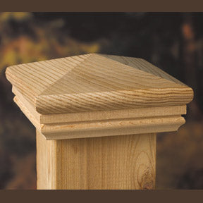Hatteras 4x4 Pyramid Top Wood Post Cap for 3.5" Wood Posts