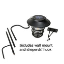 Nottingham Black Aluminum Hanging Solar Coach Light