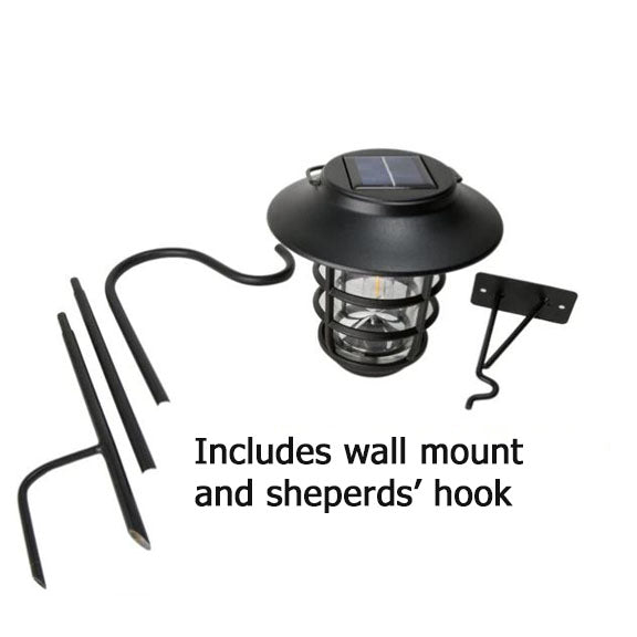 Nottingham Black Aluminum Hanging Solar Coach Light