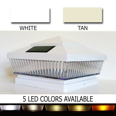 Pyramid Plastic Solar Cap Light - Tan or White for 4-1/2 to 5" Post