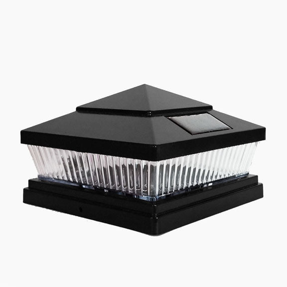 Pyramid Plastic 6x6 Solar Cap Light - Black for 5-1/2 to 6