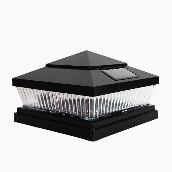 Pyramid Plastic 6x6 Solar Cap Light - Black for 5-1/2 to 6" Post