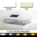 Pyramid Plastic 6x6 Solar Cap Light - Tan or White for 5-1/2 to 6" Post