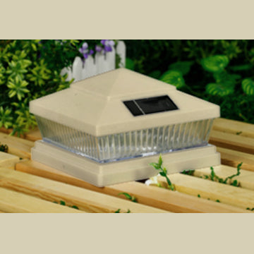 Pyramid Plastic Solar Cap Light - Tan or White for 4-1/2 to 5" Post