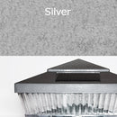 Pyramid Plastic 5x5 Solar Cap Light - Silver or Hammered Gray for 4-1/2 to 5" Post