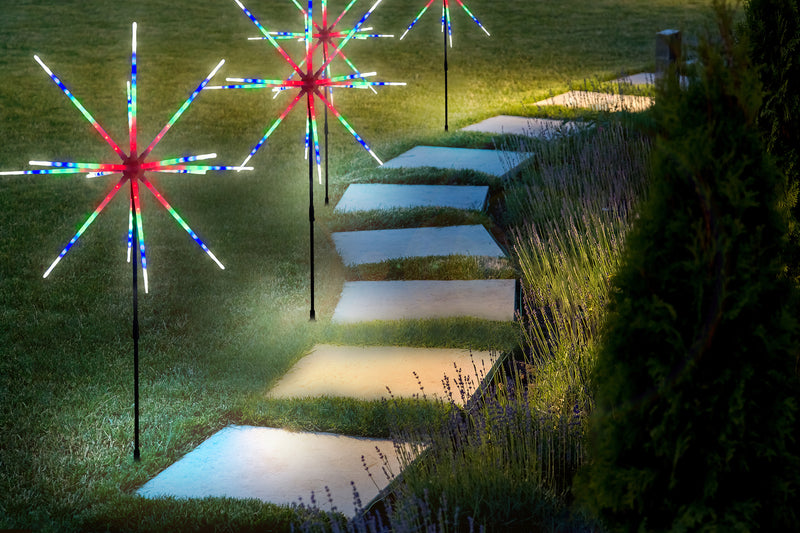 Sparkler LED Garden Lights with Remote - Set of 2 Lights