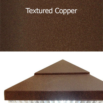 Pyramid Plastic 4x4 Solar Post Cap - Copper for 3.5" Wood Post (Set of 2)