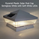 Pyramid Plastic Solar Cap Light - Tan or White for 4-1/2 to 5" Post
