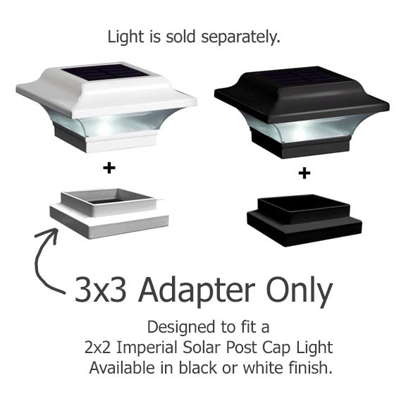 3x3 Imperial Post Cap Adapter 3, 4, 8 Pack